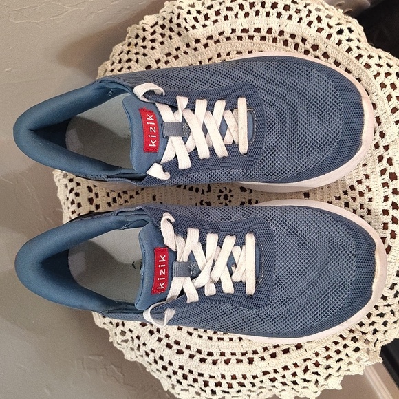 Kizik Athens running shoes Size 8 Women's 6.5 Mens Deep Sea Blue Slip On Tie - Picture 2 of 12